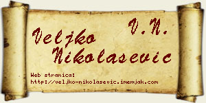Veljko Nikolašević vizit kartica